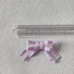 Nœud en dentelle violet clair pour chaussettes et vêtements de poupée, largeur 3,5 cm