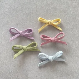 Handmade Fabric Bow Knot DIY Accessories For Hair Clips Clothing Decoration Twill Ribbon Bows Multicolored Sewing Supplies