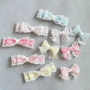 DIY Spitze Schleife Zubehör Zarte Stoffschleife Für BJD Puppenkleidung Bekleidung Dekoration Handyhülle Nähen Handwerk Schmuckzubehör