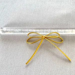 Metallische goldene PU-Leder Schleife für Bastelarbeiten und Taschen, Breite 4.5cm