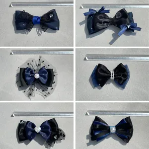Elegante Fermaglio per Capelli a Fiocco in Satin Fatto a Mano Con Pizzo Rete Strass Cuore Perla Artificial Sintetica Gioielli per Capelli Donna Animali