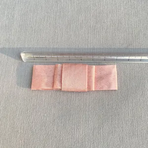 Pink satin ribbon bow accessory for DIY crafts and shoes, showing 8cm length measurement