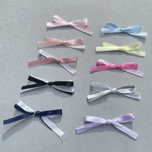 Bunte doppellagige Satin-Schleifen für DIY Haarschmuck und Geschenkdekorationen