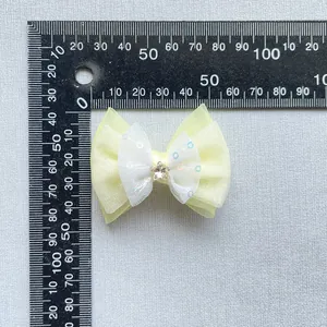 Fiocco in tulle a 3 strati fatto a mano con paillettes e strass a stella per creazioni DIY