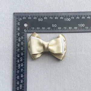 Three-layer bow accessory measuring 8.5cm by 5.5cm for DIY hair clips and crafts