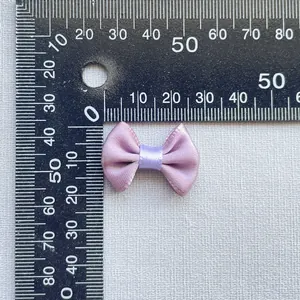 Lilac 2.5cm ribbon bow with ribbed texture for DIY crafts and clothing decoration