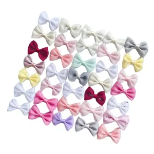 Set de lazos de cinta coloridos para accesorios de pelo DIY con detalles de cristal brillante