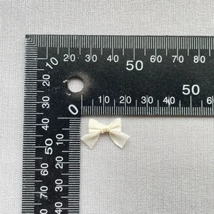 Mini lazo de tela blanca de 1,5 cm para decoración de uñas DIY y ropa de muñecas