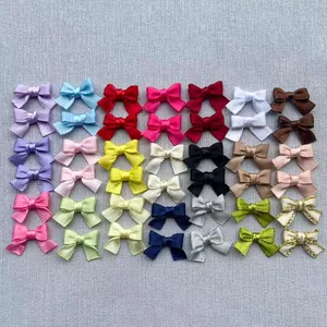 Mini Fiocchi in Raso Fatti a Mano per Artigianato DIY Fermagli per Capelli Spille Decorazione Vestiti Confezione Regalo