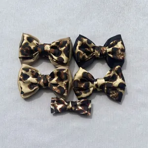 Lazo de Satén con Estampado de Leopardo Decoración DIY para Bolsos Zapatos Muñecas y Mascotas Accesorios de Lazo de Tela