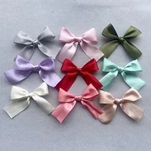 Handmade Satin Ribbon Bow Appliques DIY Accessories For Hair Clips Clothing Shoe Hat Bag Gift Box Decoration Sweet Decor
