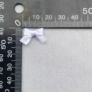 Misura dettagliata di un fiocco di raso bianco da 20 mm per abbigliamento e fai da te