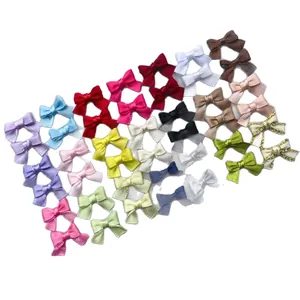 Set di fiocchi in nastro di poliestere colorati per fermagli e decorazioni regalo