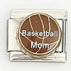 Bracciale a maglie Italian charms Basketball Mom in acciaio inossidabile per gioielli DIY