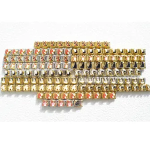 9mm Italian Charm Links For Modular Bracelet Stainless Steel DIY Dog Pattern Enamel Charms Gold Silver Plated Jewelry For Women Men