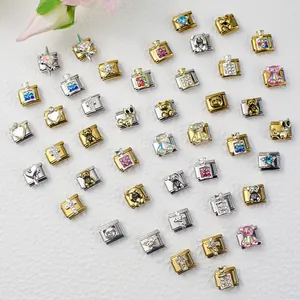 Modulare Armband-Anhänger im italienischen Stil mit Teddybär- und Parfumflakon-Motiven
