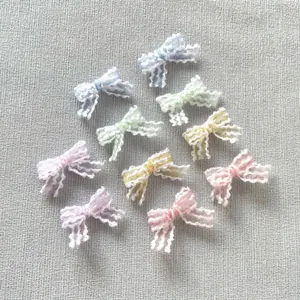 Handmade Mini Lace Bowknot Fabric Gauze Accessories For DIY Hair Clips Clothing Sewing Decoration Craft Findings