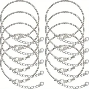 DIY Snake Chain Bracelet Base For Women Alloy Silver Gold Rose Gold Plated Lobster Clasp Heart Pendant Starter Bracelet Jewelry