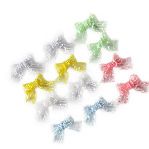 Noeuds multicolores en mousseline aux tons pastel pour pinces à cheveux et bricolage