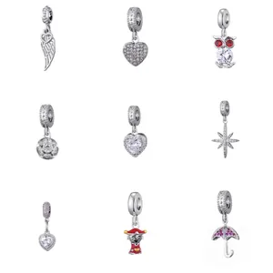 Alloy Zirconia Charms Pendants For Jewelry Making DIY Bracelet Necklace Heart Star Owl Flower Enamel Beads Jewelry Accessories