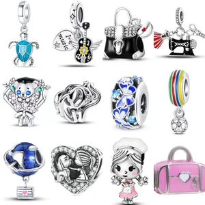 Mode Legering DIY Charms Voor Armband Sieraden Maken Emaille Strass Dier Muziek Reizen Thema Hangers Accessoire Vrouwen Cadeau