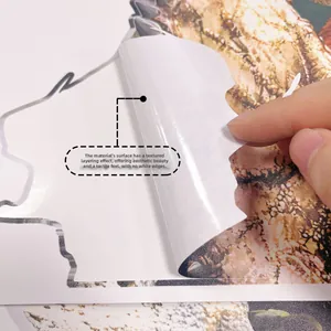 Λεπτομέρεια 3D αυτοκόλλητου δεινοσαύρου με εύκολη επικόλληση χωρίς λευκά περιθώρια