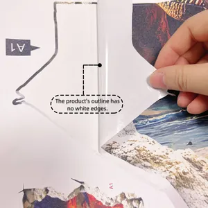 Detail view of high-quality dinosaur wall sticker showing the no-white-edge feature clearly