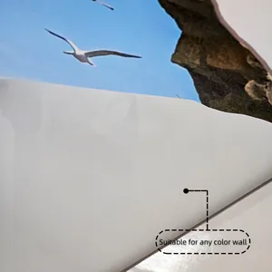 Detail of adhesive wall sticker showing the printing quality and opaque white backing