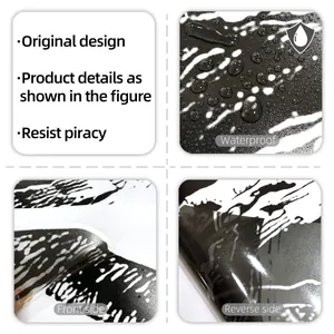 Waterproof lighthouse wall sticker details showing front and reverse sides