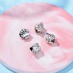 Kleurrijke kristallen schelphangers voor gepersonaliseerde armbanden of kettingen