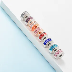 Legering Strass DIY Armband Bedels Pavézetting Ronde Kraal Positionering Gesp Sieraden Maken Accessoires Voor Vrouwen Elegant Cadeau