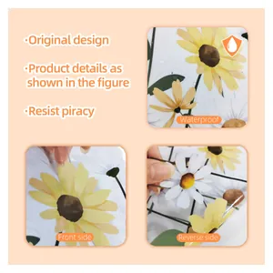 Pegatina impermeable de girasol para ventana con diseño de doble cara y vista detallada