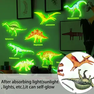 Stickers muraux dinosaures fluorescents brillant dans le noir pour chambre enfant
