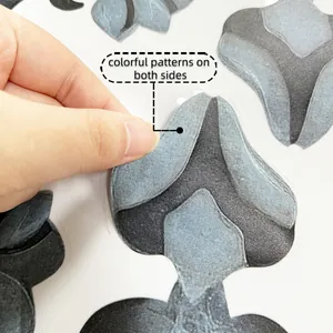 Detail view of double-sided printed static window film showing texture and transparency