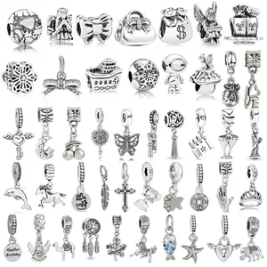 Alloy DIY Jewelry Charms For Bracelet Making Angel Heart Starfish Butterfly Birthday Theme Pendant Women Fashion Jewelry