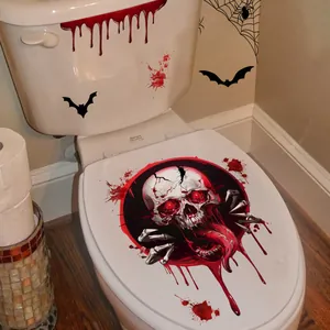 Adesivi Halloween teschio e macchie di sangue per decorazione bagno e toilette