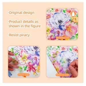 Waterdichte muurstickers met bloemen en vlinders voor badkamer en toilet decoratie