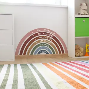 Adesivi murali arcobaleno Morandi con citazioni per cameretta dei bambini