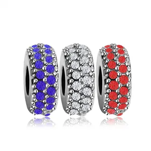 Grandi Perle in Lega di Strass a Doppia Fila Ciondoli Distanziatori per Braccialetti Fai da Te Accessori per Gioielli da Donna