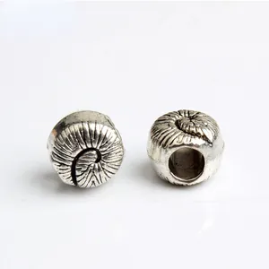 Antique Silver Alloy Snail Charm Beads Spiral Shell Large Hole Beads For DIY Bracelet Necklace Making Jewelry Accessory