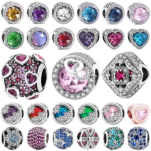 DIY Alloy Beads Jewelry Charms With Cat Eye Stone Zirconia For Bracelet Making Hollow Heart Flower Star Style Women Jewelry Accessories