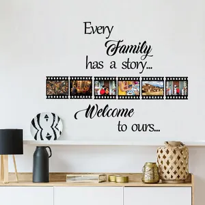 Every Family story film strip wall sticker for modern living room and bedroom decor