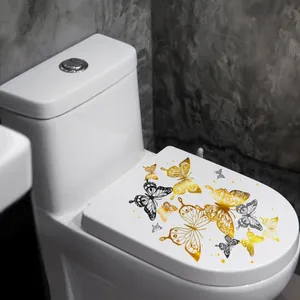 Adesivo per Gabinetto a Farfalla in PVC Impermeabile Adesivo da Parete Decorazione Farfalla per Bagno Soggiorno Frigorifero