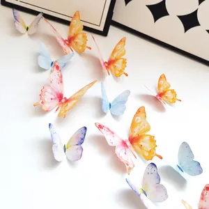 3D Butterfly Wall Stickers Waterproof PVC Butterfly Wall Decals For Living Room Bedroom Home Decoration DIY Art Murals
