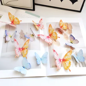 Set of 12 colorful 3D butterfly wall stickers for DIY home decor and creative art