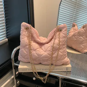 Fashion Quilted Chain Underarm Bag For Women Spring New Lightweight Large Capacity Rhombic Shoulder Crossbody Bag