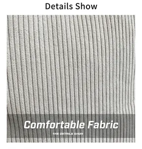 Detailed close-up showing the soft corduroy fabric texture and vertical ribbed pattern