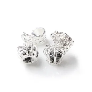 Colgantes de corona de estilo étnico con piedras negras para bisutería DIY