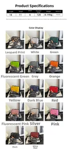 Size chart and color options for the suitcase style crossbody bag for women