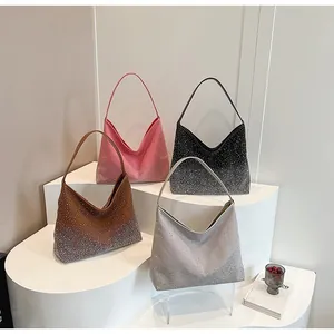 Sac Cabas Femme Strass Étoilé Mode Grande Capacité Cuir PU Sac À Épaule Scintillant Sac Hobo Pailleté Sac À Main Quotidien Fête